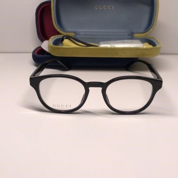 New Authentic Gucci GG0827O 001 Black Eyeglasses with Case - Picture 7 of 11
